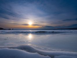 Wachusett Reservoir frozen|Landscapes